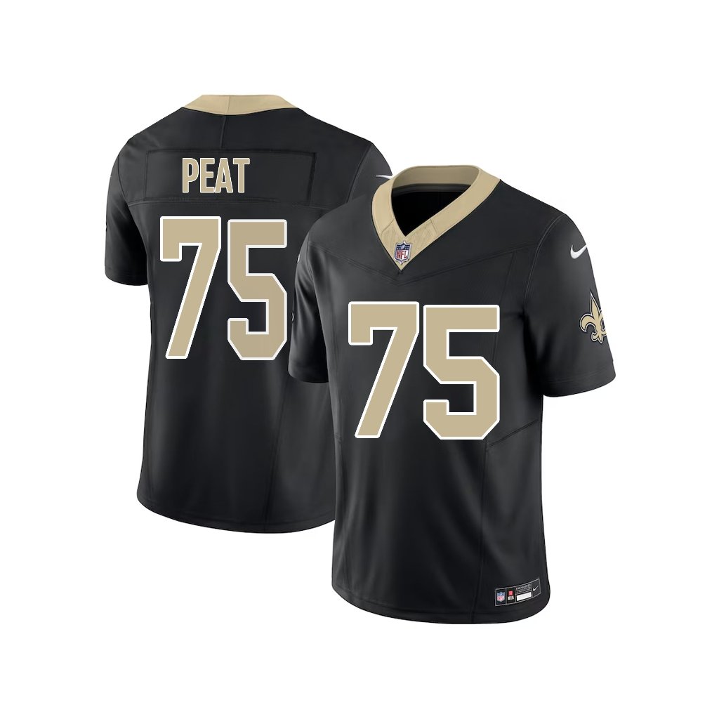 New Orleans Saints Andrus Peat Black Vapor F.U.S.E. Limited Jersey